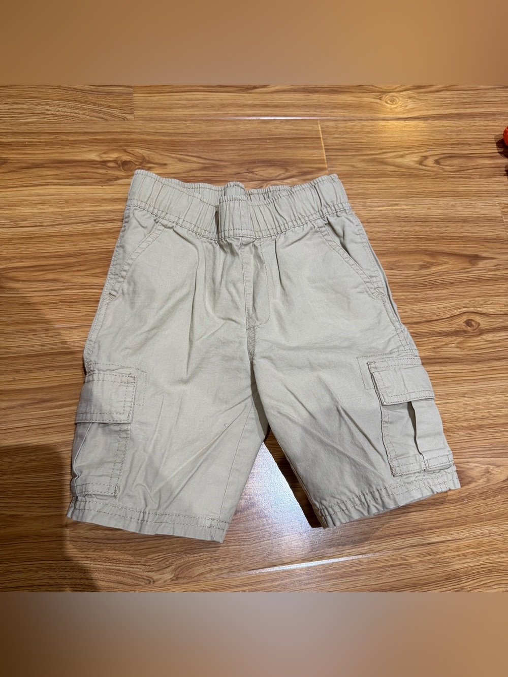 Preloved Boys Classic Cargo Shorts - Khaki With Adjustable Waist Band